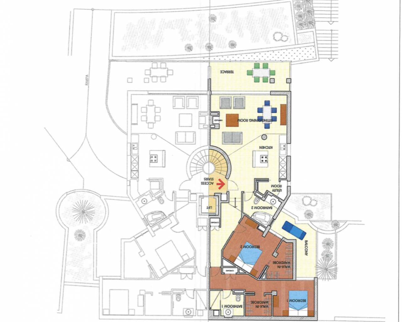 floor plan 2 bedroom apartment Port Andratx